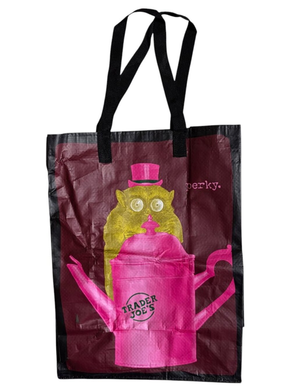 Trader Joe’s Perky and Corny Owl Reusable Tote Bag
